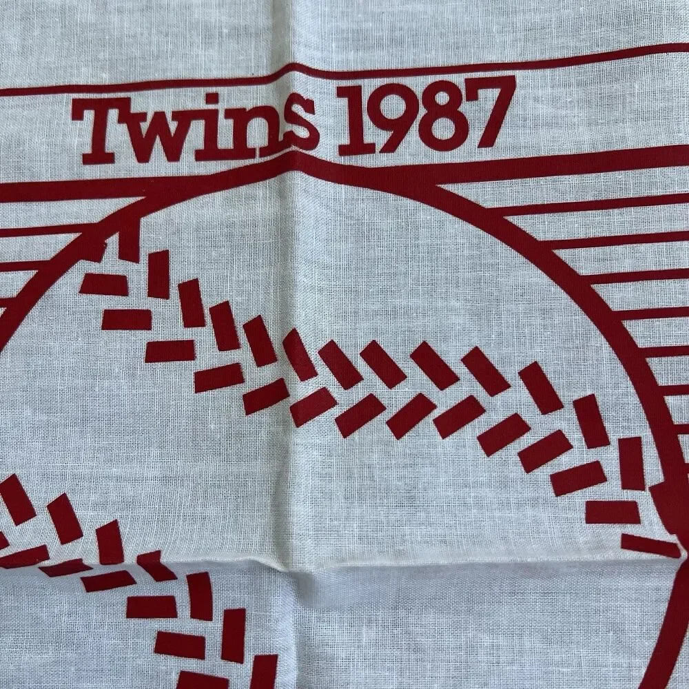 Vintage 1987 Minnesota Twins Homer Hanky Star Tribune Baseball Bandana